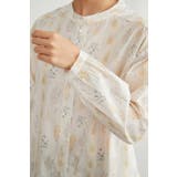 綿100長袖シャツブラウスボタニカル柄 ナチュラル大人カジュアル | On One's Own | 詳細画像6 