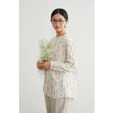 綿100長袖シャツブラウスボタニカル柄 ナチュラル大人カジュアル | On One's Own | 詳細画像2 