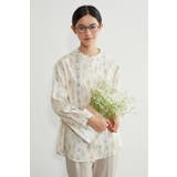 綿100長袖シャツブラウスボタニカル柄 ナチュラル大人カジュアル | On One's Own | 詳細画像19 