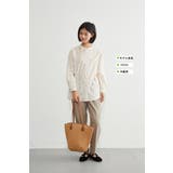 綿100長袖シャツブラウスボタニカル柄 ナチュラル大人カジュアル | On One's Own | 詳細画像9 