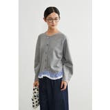 長袖裾フリルカーディガンダンボールニットショート丈春秋カーデ | On One's Own | 詳細画像10