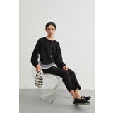 長袖裾フリルカーディガンダンボールニットショート丈春秋カーデ | On One's Own | 詳細画像16