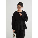 BLACK | 異素材切替バルーンヘムダブルジップブルゾンアウター異素材切り替え | On One's Own