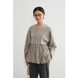 GRAY | 異素材切替バルーンヘムダブルジップブルゾンアウター異素材切り替え | On One's Own