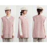 刺繍ベストチェーンステッチ チュニックニットベスト秋冬キーネックベスト | On One's Own | 詳細画像7 