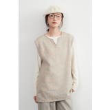 刺繍ベストチェーンステッチ チュニックニットベスト秋冬キーネックベスト | On One's Own | 詳細画像15 