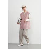 刺繍ベストチェーンステッチ チュニックニットベスト秋冬キーネックベスト | On One's Own | 詳細画像11 