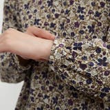 綿100%長袖ブラウスシャツスタンダードカラー花柄シャツコットンプリント | On One's Own | 詳細画像4