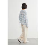 麻混ラッセル素材太ボーダー長袖プルオーバーシアートップス | On One's Own | 詳細画像7