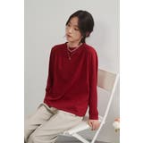 二重衿風ラウンドカラーダーツデザイン長袖Tシャツトップス カットソー | On One's Own | 詳細画像12