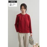 二重衿風ラウンドカラーダーツデザイン長袖Tシャツトップス カットソー | On One's Own | 詳細画像2