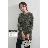 綿100%ブラウス長袖総柄プリントチュニックブラウス体型カバー | On One's Own | 詳細画像3