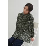 綿100%ブラウス長袖総柄プリントチュニックブラウス体型カバー | On One's Own | 詳細画像7