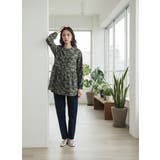 綿100%ブラウス長袖総柄プリントチュニックブラウス体型カバー | On One's Own | 詳細画像10