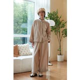 裾ギャザー麻綿ワイドパンツボトムスウエストゴムリラックスセットアップ対応 | On One's Own | 詳細画像5 