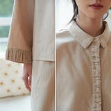 ギャザーカフスプラケットリネン麻綿長袖シャツブラウスセットアップ対応 | On One's Own | 詳細画像3