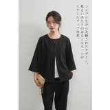 BLACK | パンツスーツセットアップ2点セット上下セットフォーマル七分袖ジャケット | On One's Own