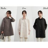 後タック長袖チュニックシャツジャケットライトアウターチュニックシャツ | On One's Own | 詳細画像4