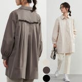 後タック長袖チュニックシャツジャケットライトアウターチュニックシャツ | On One's Own | 詳細画像8