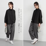 シワ防止ラグランワイドスリーブ長袖シャツシワになりにくいブラウストップス | On One's Own | 詳細画像11 