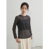 BLACKDOT | 長袖シアーパワーネットプリントTシャツトップスインナーカットソー | On One's Own