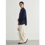 艶感ジャカード織り長袖シャツ ブラウスきれいめオフィスコーデ | On One's Own | 詳細画像12