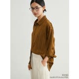 KHAKI | 艶感ジャカード織り長袖シャツ ブラウスきれいめオフィスコーデ | On One's Own