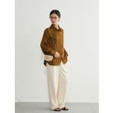 艶感ジャカード織り長袖シャツ ブラウスきれいめオフィスコーデ | On One's Own | 詳細画像13