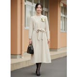 ワンピース風ジャケット長袖アウター羽織れる立体感素材セレモニー | On One's Own | 詳細画像6