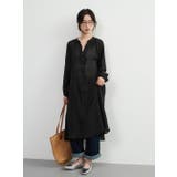 綿混シアー長袖チュニックワンピースレイヤード便利体型カバーナチュラル | On One's Own | 詳細画像11