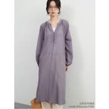 LAVENDER | 綿混シアー長袖チュニックワンピースレイヤード便利体型カバーナチュラル | On One's Own