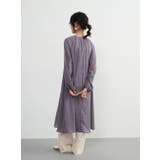 綿混シアー長袖チュニックワンピースレイヤード便利体型カバーナチュラル | On One's Own | 詳細画像13