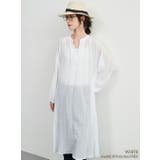 WHITE | 綿混シアー長袖チュニックワンピースレイヤード便利体型カバーナチュラル | On One's Own