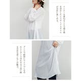 綿混シアー長袖チュニックワンピースレイヤード便利体型カバーナチュラル | On One's Own | 詳細画像9