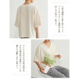 リネンタッチシンプルセンターシーム半袖トップスレディースプルオーバー | On One's Own | 詳細画像8