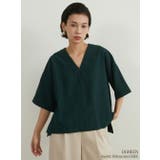 DGREEN | リネンタッチシンプルセンターシーム半袖トップスレディースプルオーバー | On One's Own