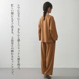 Vネックブラウスとワイドパンツ上下セットセットアップ | On One's Own | 詳細画像4