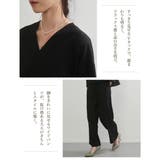 Vネックブラウスとワイドパンツ上下セットセットアップ | On One's Own | 詳細画像6