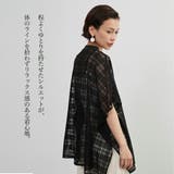 チェックレースシアーブラウス半袖オーバーシャツ異素材ドッキングトップス | On One's Own | 詳細画像3 