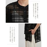 チェックレースシアーブラウス半袖オーバーシャツ異素材ドッキングトップス | On One's Own | 詳細画像7 