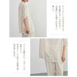 チェックレースシアーブラウス半袖オーバーシャツ異素材ドッキングトップス | On One's Own | 詳細画像9 