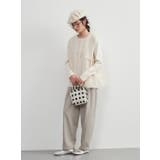 大人上品カーブルーズシルエットスラックスパンツウエストゴムオフィスカジュアル | On One's Own | 詳細画像14 