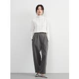 大人上品カーブルーズシルエットスラックスパンツウエストゴムオフィスカジュアル | On One's Own | 詳細画像11 