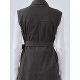 ミリタリーロングベストビッグポケットノースリーブワンピース | On One's Own | 詳細画像11