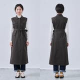 ミリタリーロングベストビッグポケットノースリーブワンピース | On One's Own | 詳細画像8