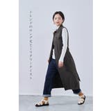 ミリタリーロングベストビッグポケットノースリーブワンピース | On One's Own | 詳細画像6