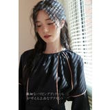 ワンピースパイピングディテール長袖 ギャザーエレガントオケージョン | On One's Own | 詳細画像12 