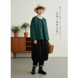 リーフジャガードカーディガンスナップボタン長袖ライトアウター | On One's Own | 詳細画像5