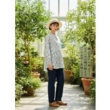 ボタニカルプリント長袖シャツブラウスバンドカラー トップス綿100% | On One's Own | 詳細画像8