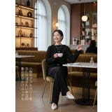 プリーツ加工カットソーワイドパンツウエスト総ゴムセットアップ可能 | On One's Own | 詳細画像12